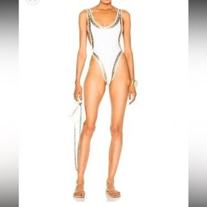 Norma Kamali Studded Marissa Swimsuit